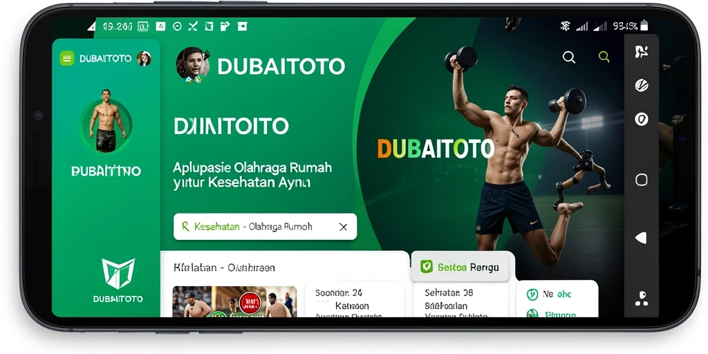 Antarmuka modern DUBAITOTO untuk latihan olahraga rumah.