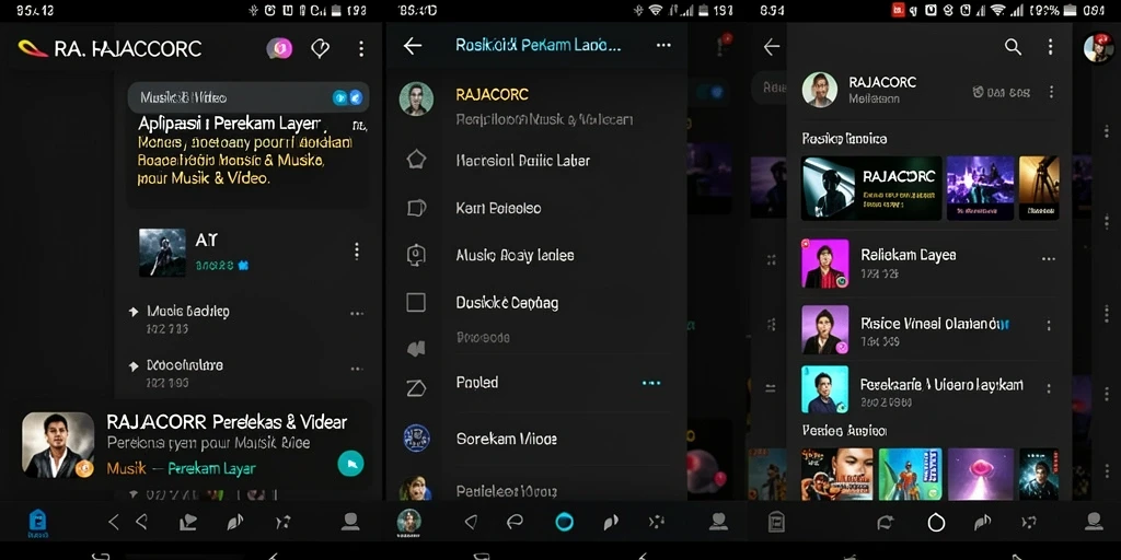 Screenshot antarmuka RAJACORC saat merekam layar.