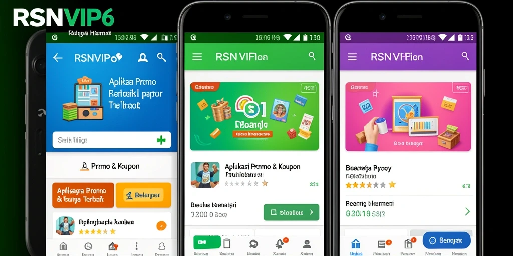 Antarmuka RSNVIP6 yang menampilkan berbagai kupon dan promo menarik.