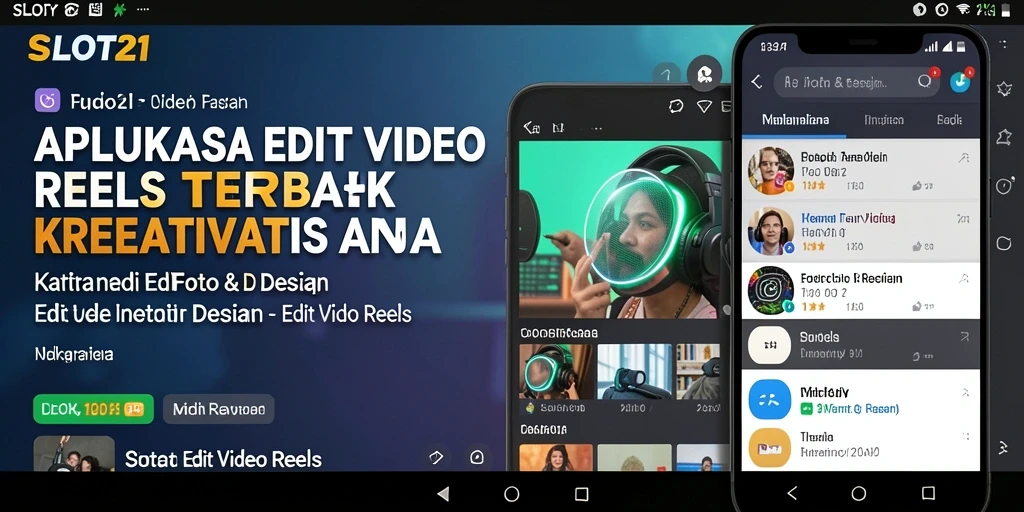 Antarmuka SLOT21 yang ramah pengguna saat mengedit video reels.