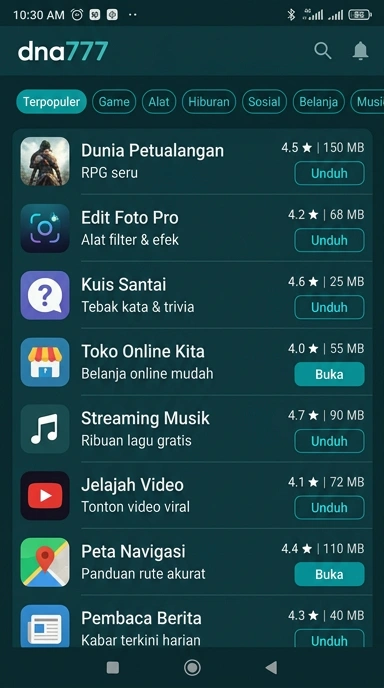 dna777 | Pusat Akses Aplikasi Populer dan Kanal Uji di Indonesia
