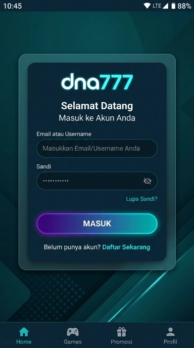 Panduan Masuk Akun dna777 di Android
